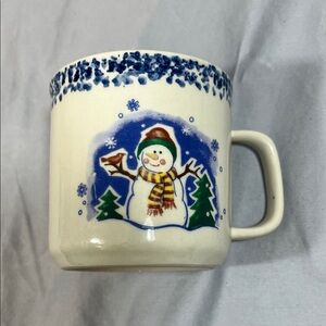 Thomson Pottery snowman cups. 3 inch by 3 inch. Set of 3